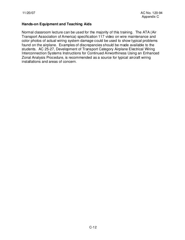 ata chapters and subchapters